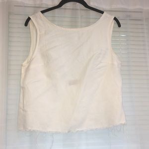 White thick strap tank top